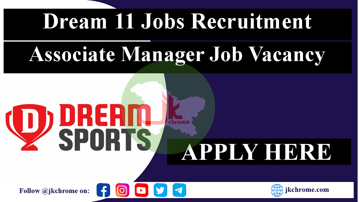 Associate Manager Job Vacancy at Dream 11