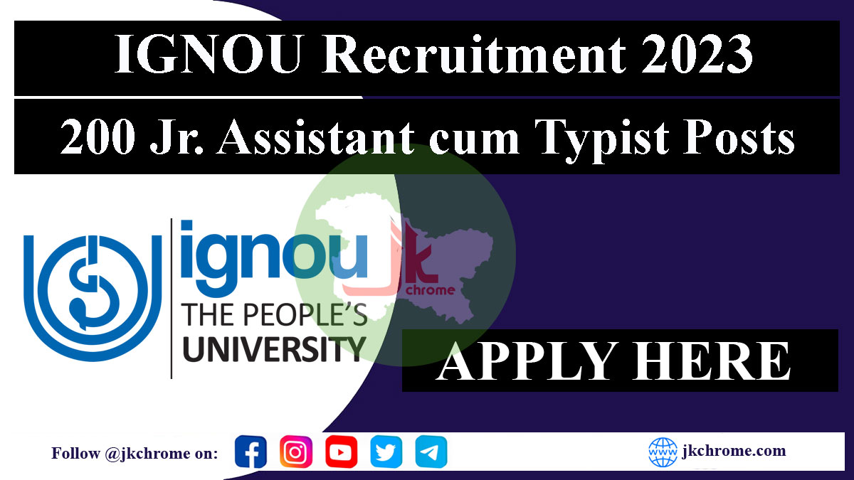 IGNOU Recruitment 2023 for Jr. Assistant cum Typist (JAT) Posts | IGNOU JAT Syllabus and Exam Pattern