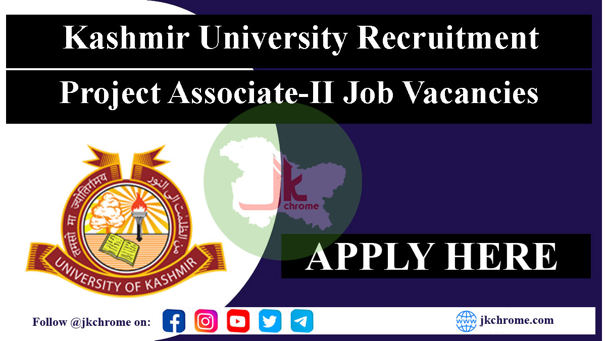 CORD Kashmir University Project Associate Recruitment 2023