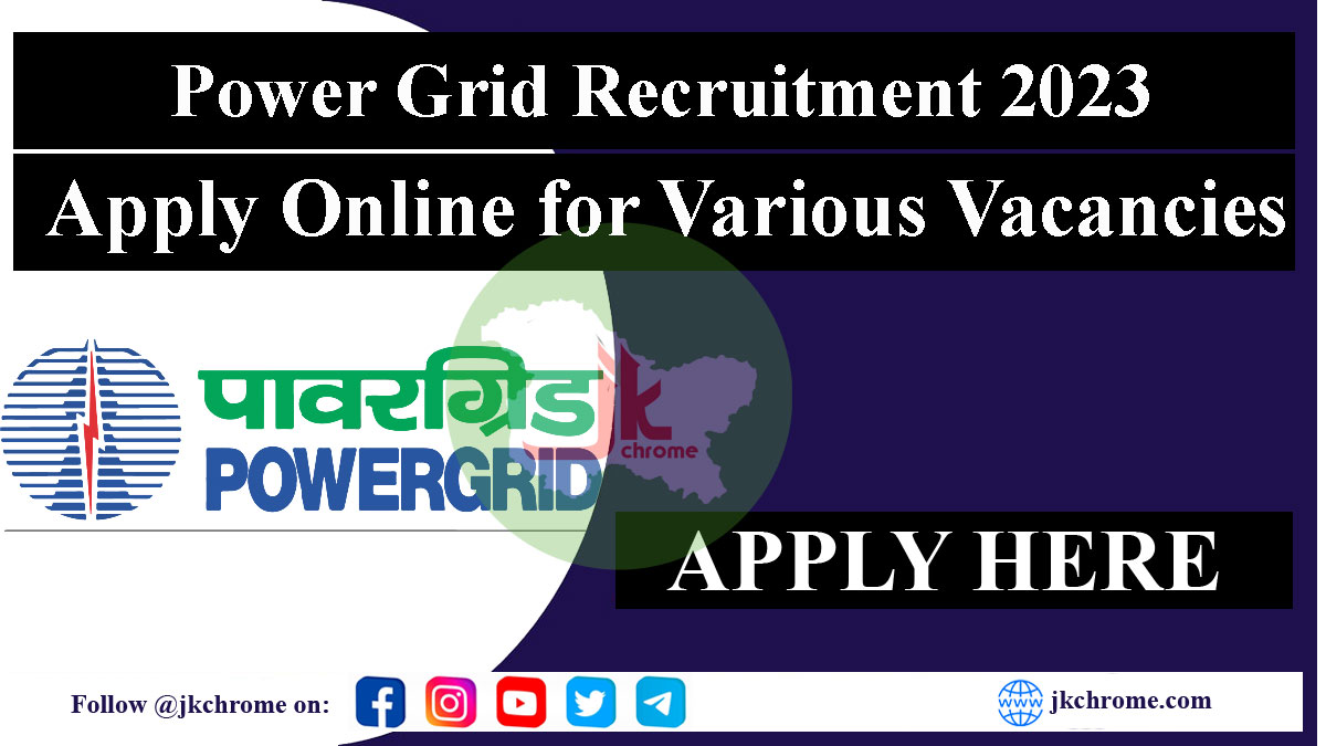 Power Grid Recruitment 2023 for Officer Trainees