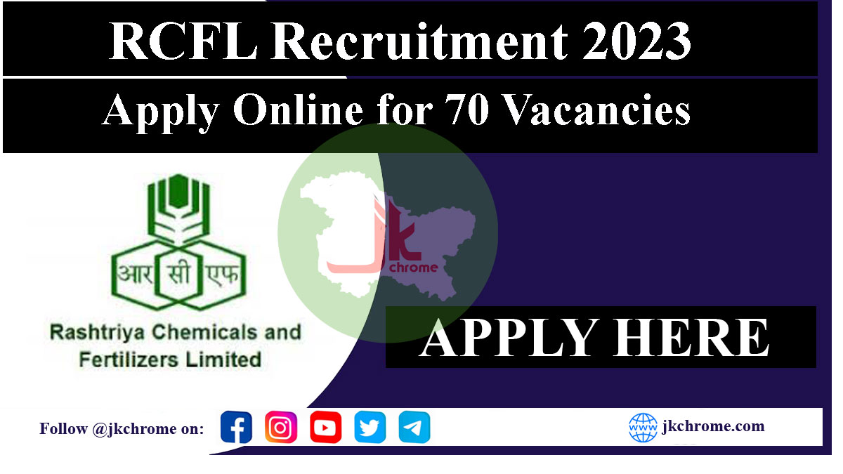 RCFL Apprentices Recruitment 2023: Any Graduate can apply