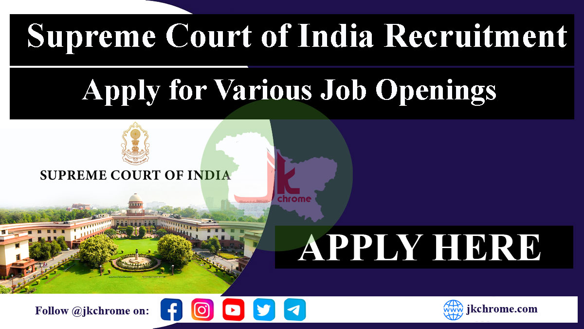 Supreme Court of India Recruitment 2023 for Assistant Registrar (Computer)