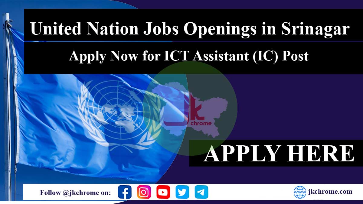 United Nation Jobs Openings in Srinagar | Apply Now