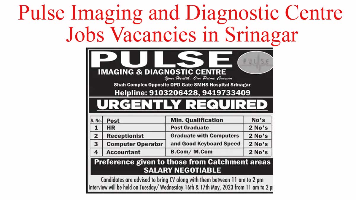 Job Vacancies in Srinagar