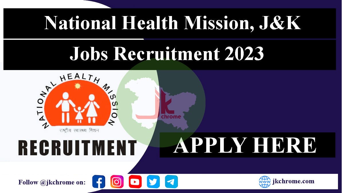 JK NHM Recruitment 2023 | Walk-in Interview