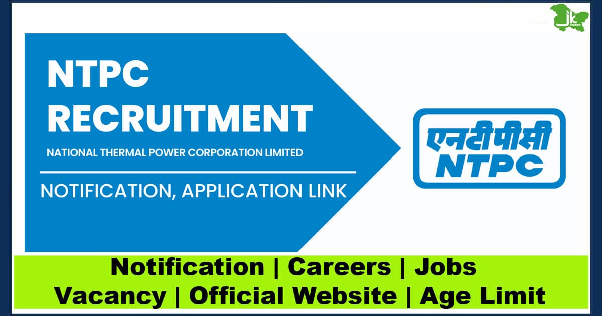 NTPC Recruitment Notification PDF @careers.ntpc.co.in