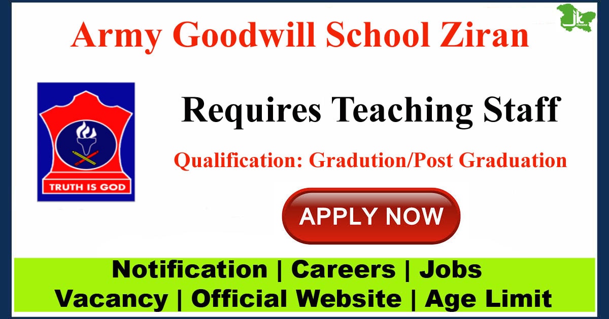 Army Goodwill School Teaching Staff Jobs 2023