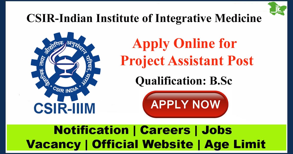 CSIR-IIIM Srinagar Job Recruitment 2023
