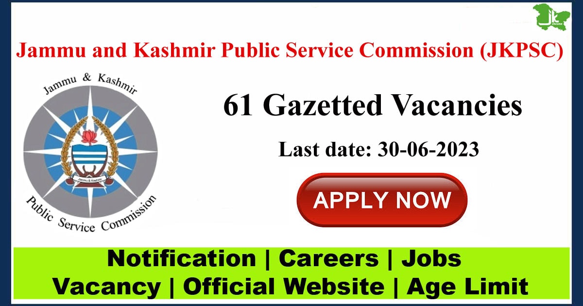 JKPSC Recruitment in various GMCs and GDCs
