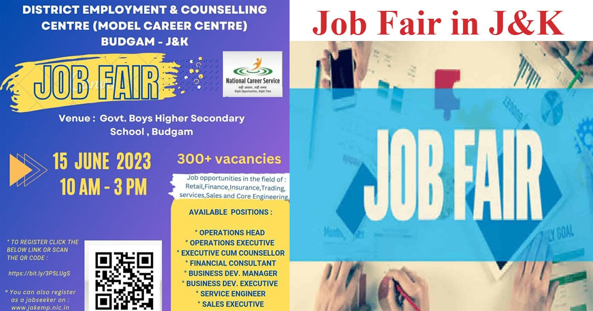 300+ Posts | Job Fair in Budgam