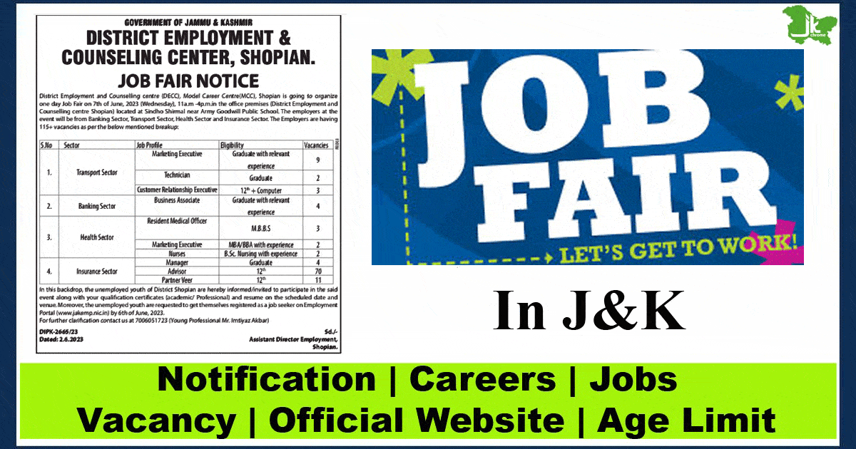 Job Fair 2023 | 100+ Vacancies | Register Now