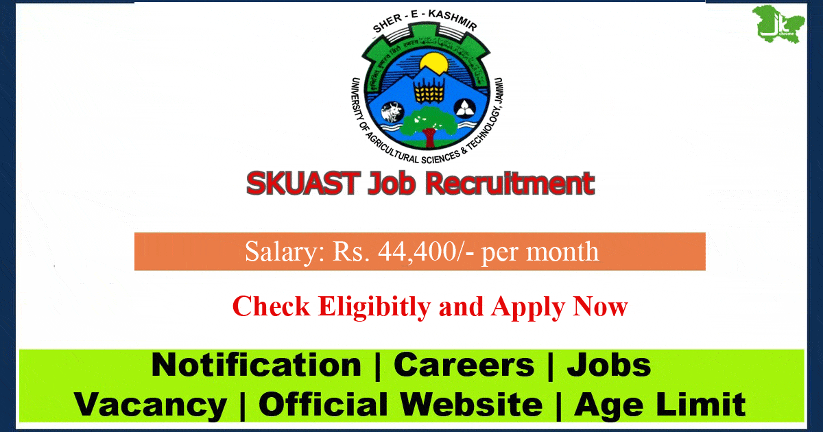 SKUAST Deputy Directors Recruitment 2023