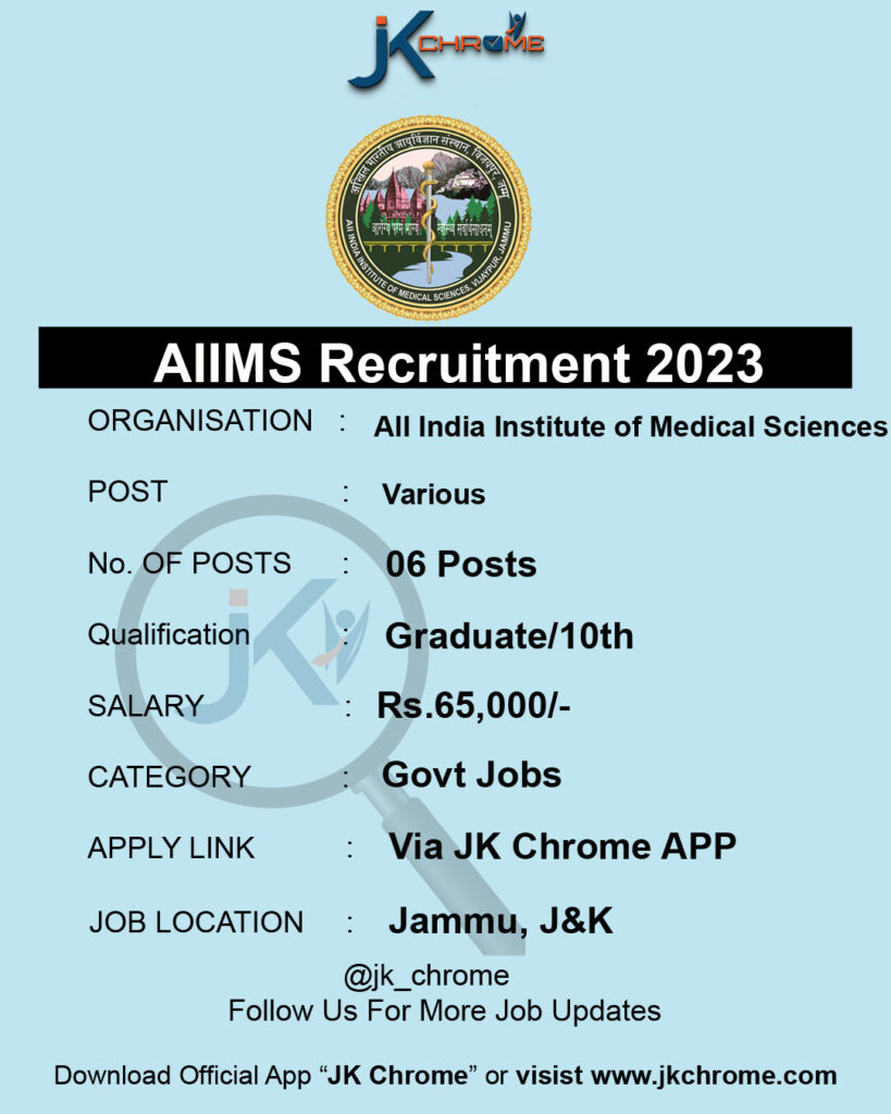 AIIMS Jammu Jobs