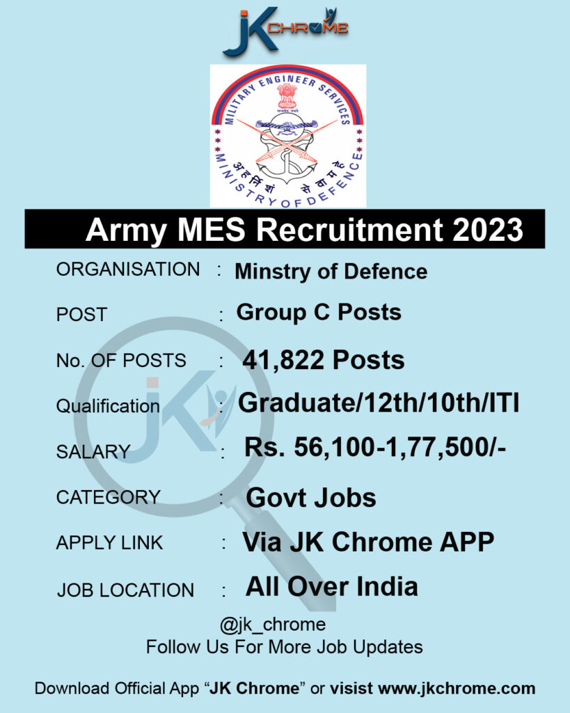 Army MES Recruitment 1