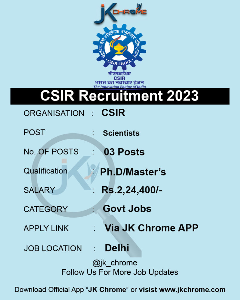 CSIR Recruitment 1