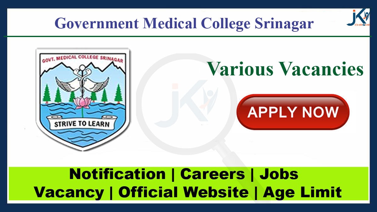 Govt Medical College Srinagar Recruitment