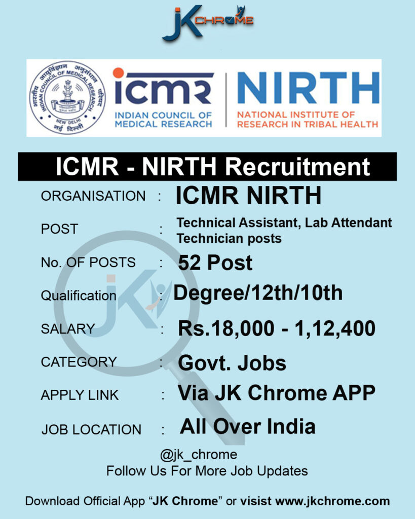 ICMR NIRTH Recruitment 1