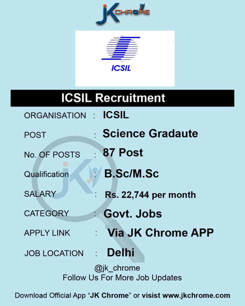 ICSIL DJB Recruitment
