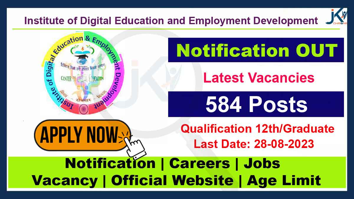 Rajasthan IDEED Recruitment 2023, 548 Content Writer and office Assistant Vacancies