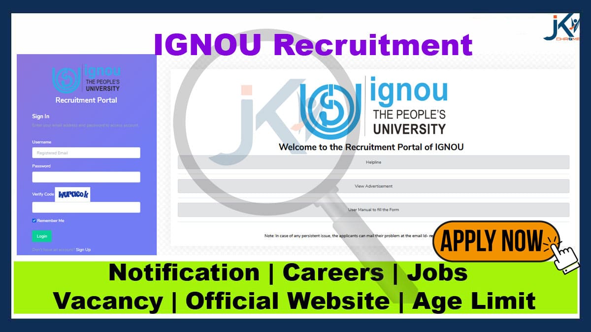 IGNOU Recruitment ﻿2023