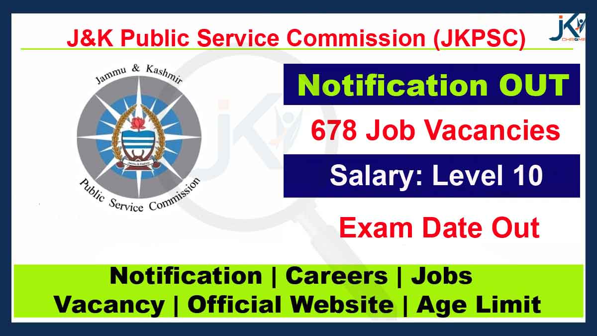 JKPSC Assistant Professor Recruitment, 678 Posts, Exam Date Out