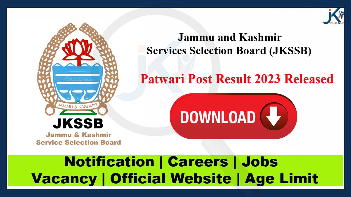 JKSSB Result for Patwari Posts, Download