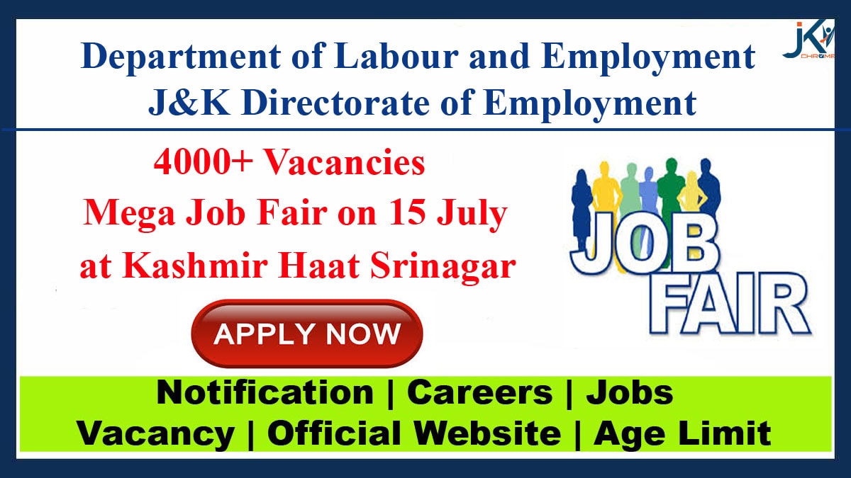 4000+ Vacancies | Mega Job Fair in Kashmir on July 15