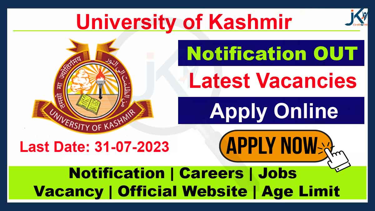 Kashmir University Job Recruitment 2023