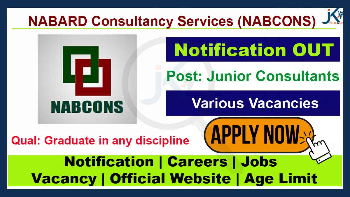 NABCONS Recruitment 2023, Apply Online, Last date today