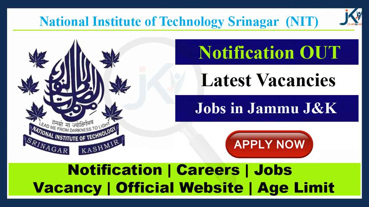 NIT Srinagar Recruitment, Check latest Job vacancies in NIT Srinagar