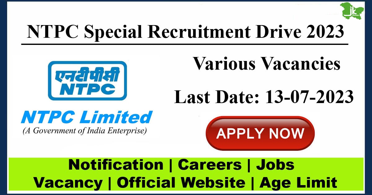 NTPC Special Recruitment Drive 2023