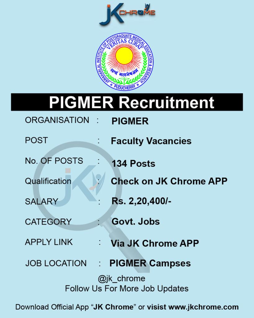 PIGMER Recruitment