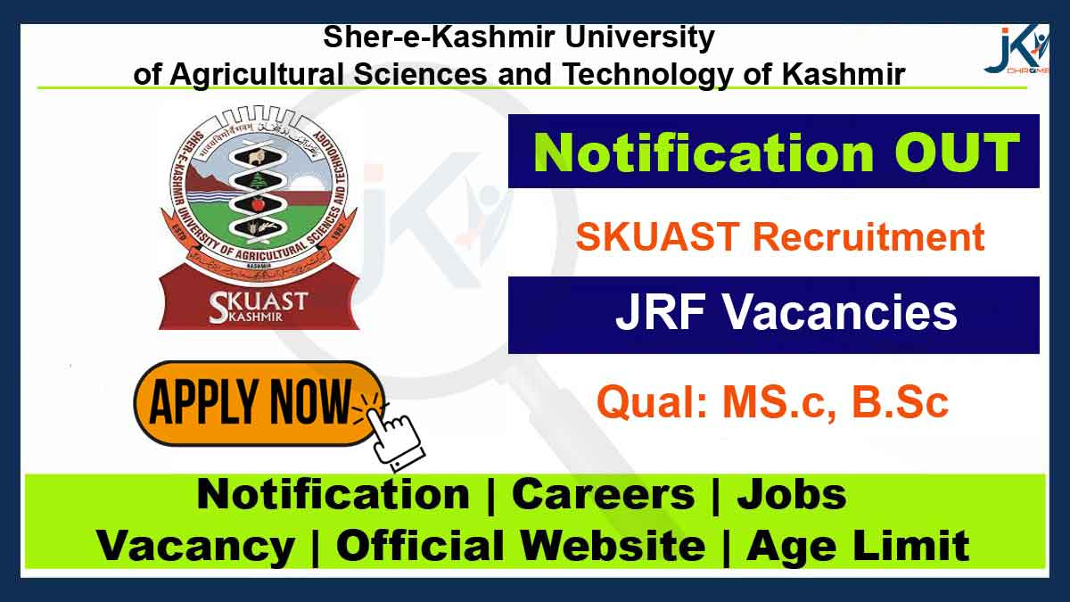 SKUAST Kashmir Job Recruitment 2023
