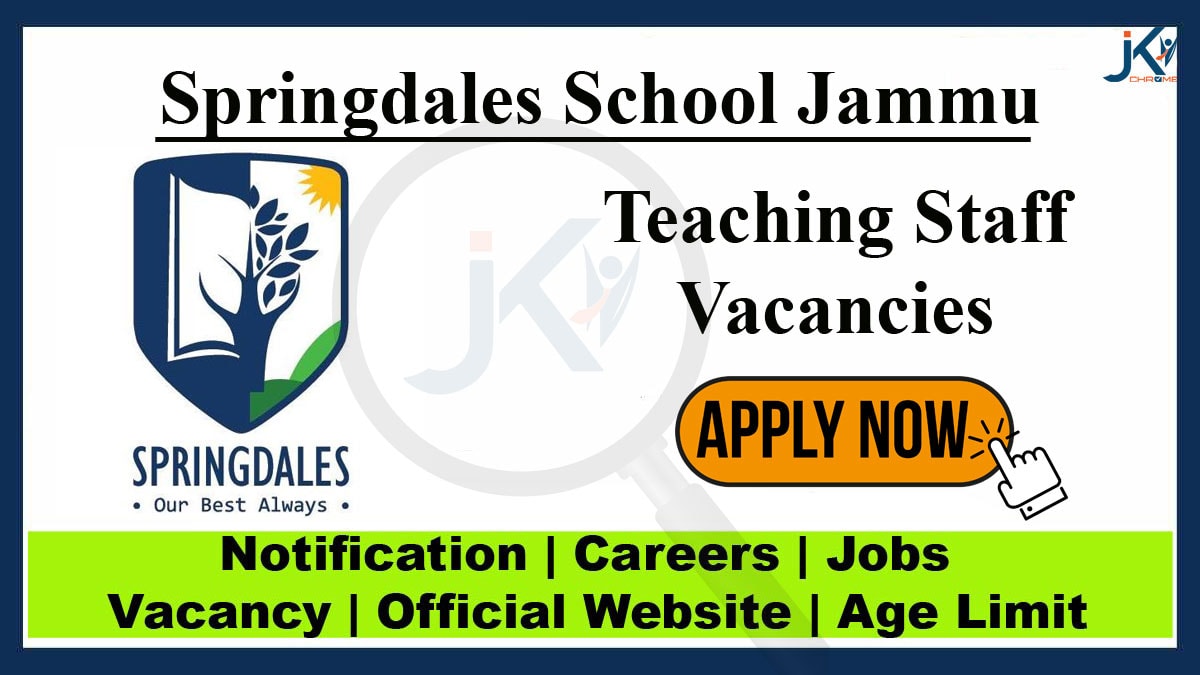 Springdales School Jammu Jobs 2023