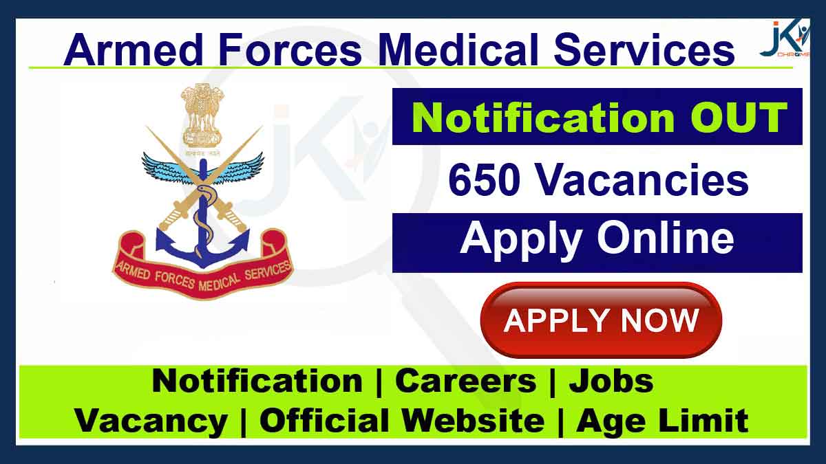 Armed Forces Medical Services Recruitment 2023