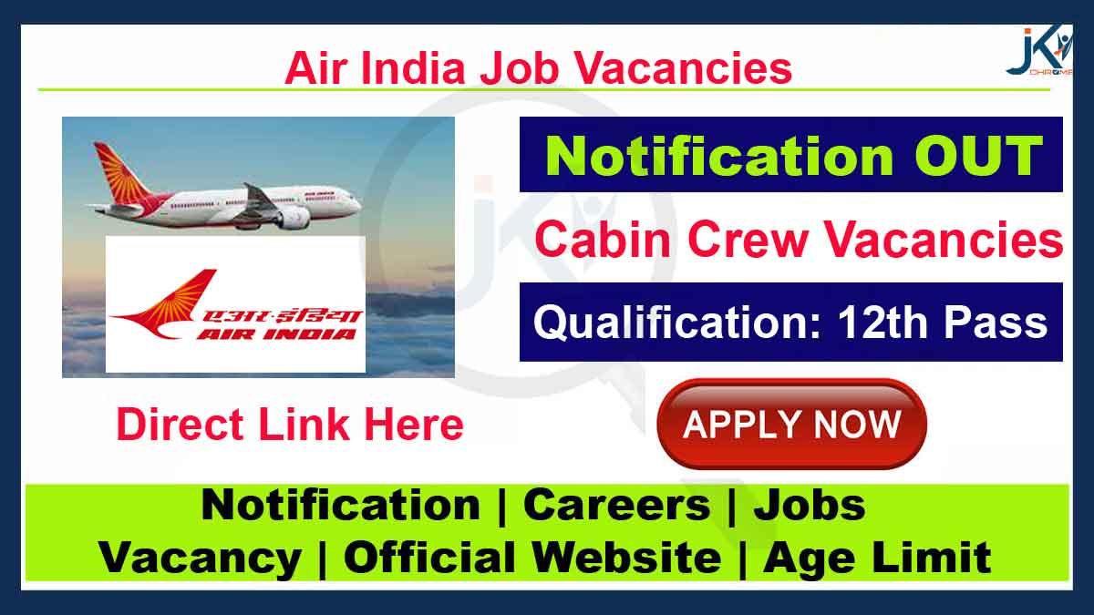 Air India Recruitment 2023 (12th Pass)