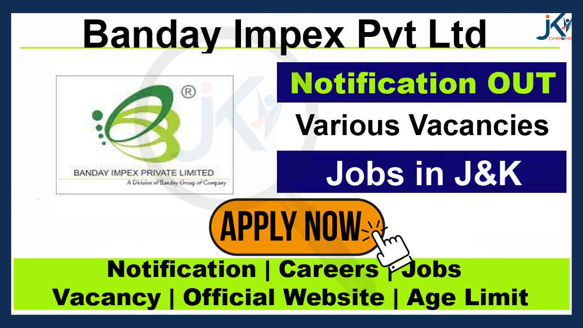 Job Vacancies in Banday Impex Pvt Ltd