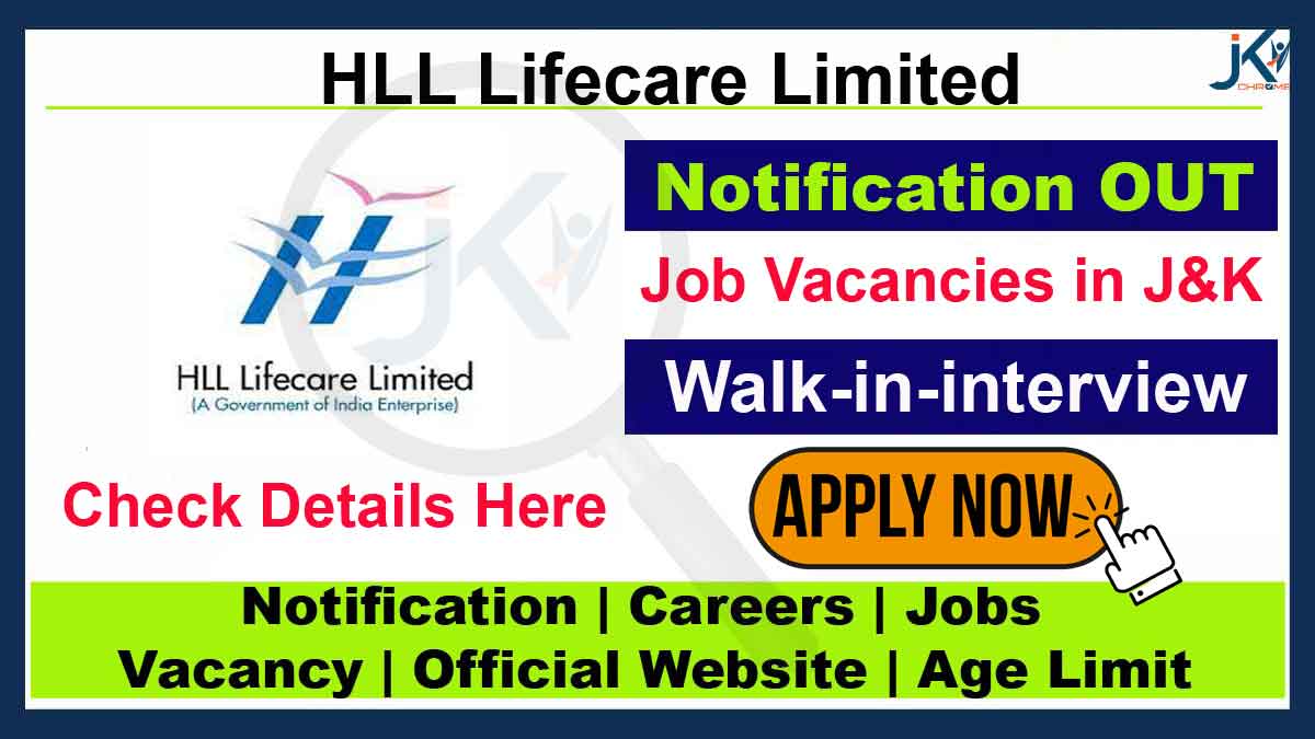 HLL Lifecare Limited Recruitment 2023 in Jammu and Kashmir