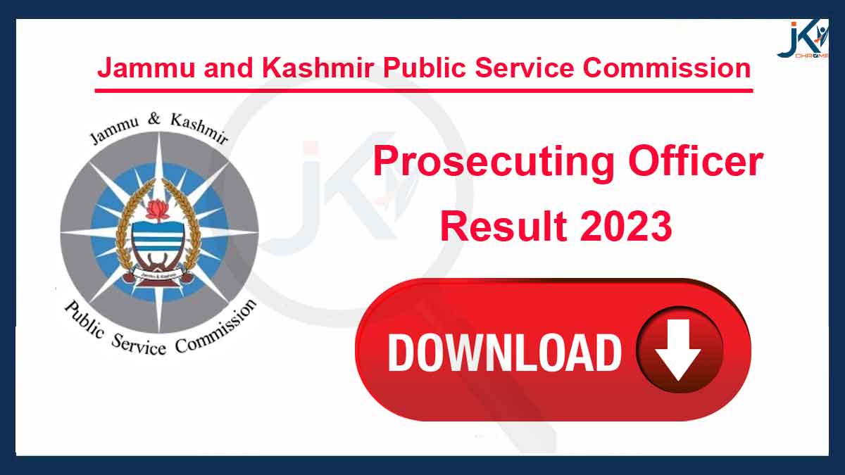 JKPSC Prosecuting Officer Mains Result 2023 (Out)