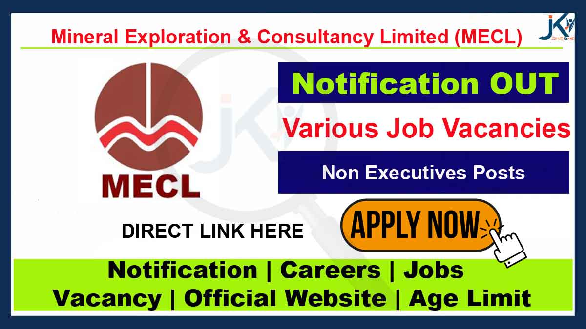 MECL Non Executive Recruitmnet 2023, Details here
