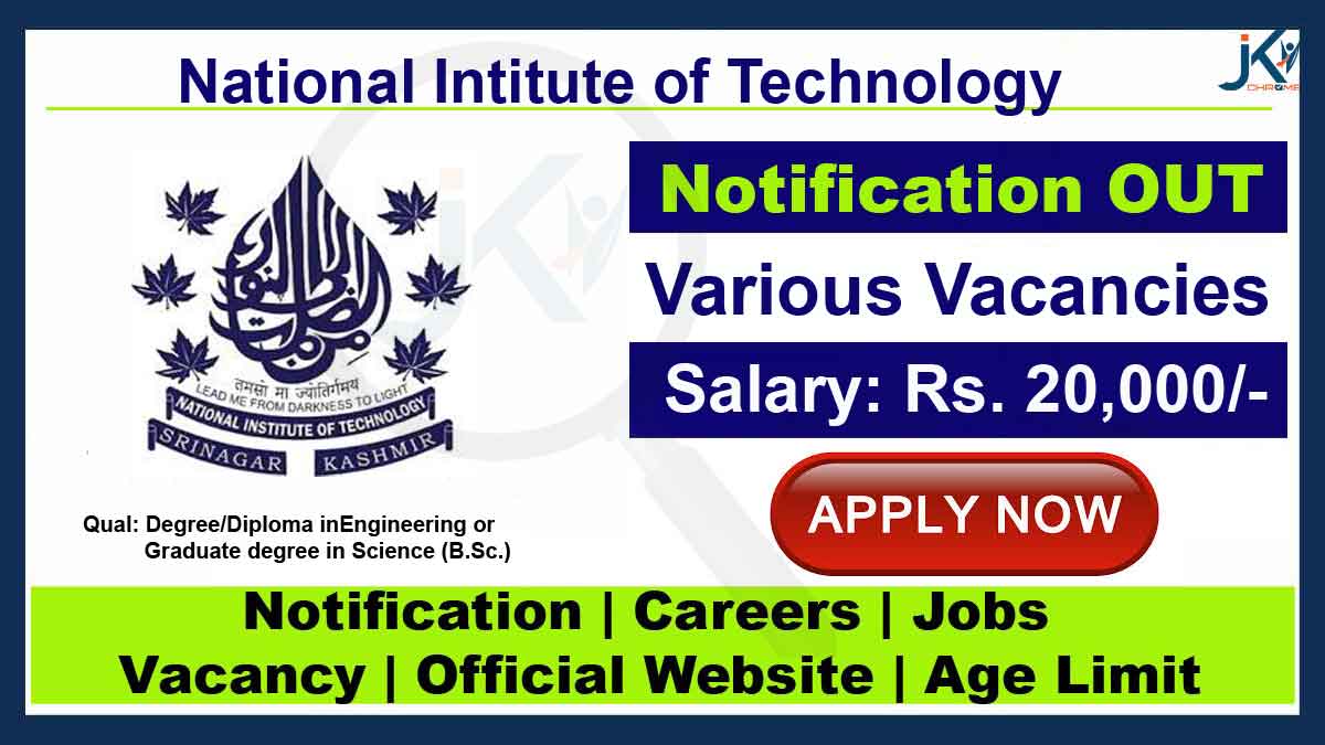 NIT Srinagar Technical Assistant Recruitment 2023