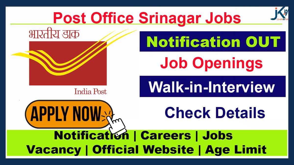 GPO Srinagar Job Vacancy 2023, Walk-in-Interview