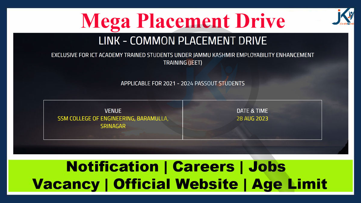 Mega Placement Drive on Aug 28 at SSM College, Register Now