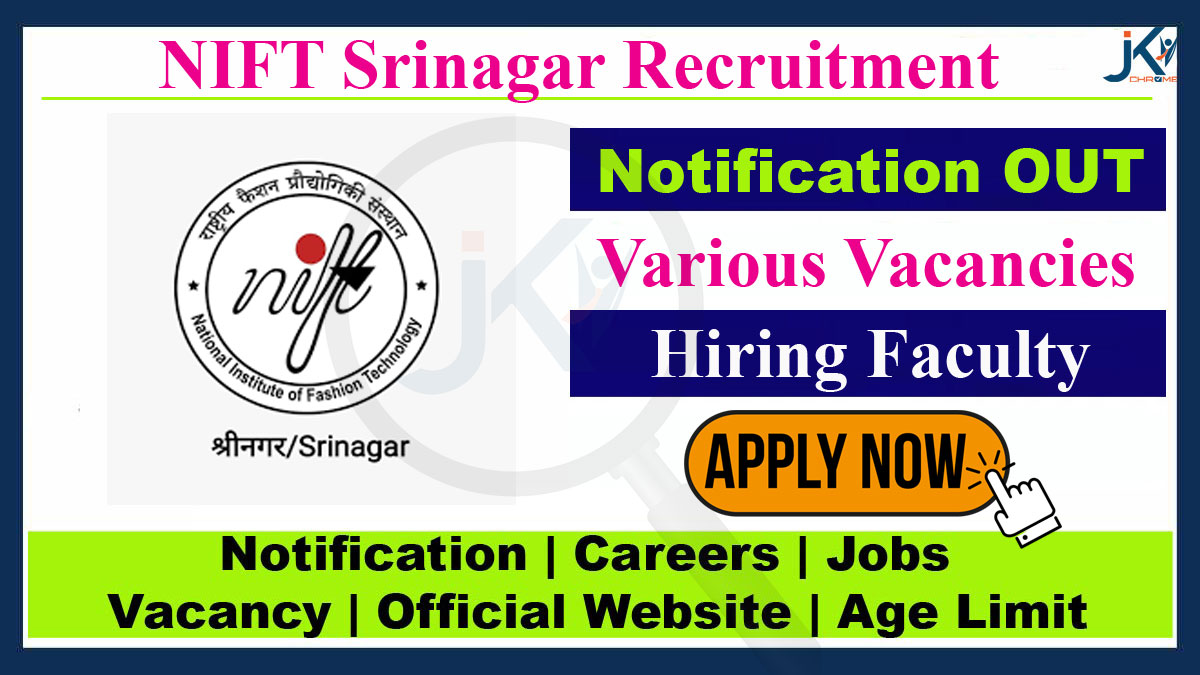 NIFT Srinagar Faculty Recruitment, Email your CV