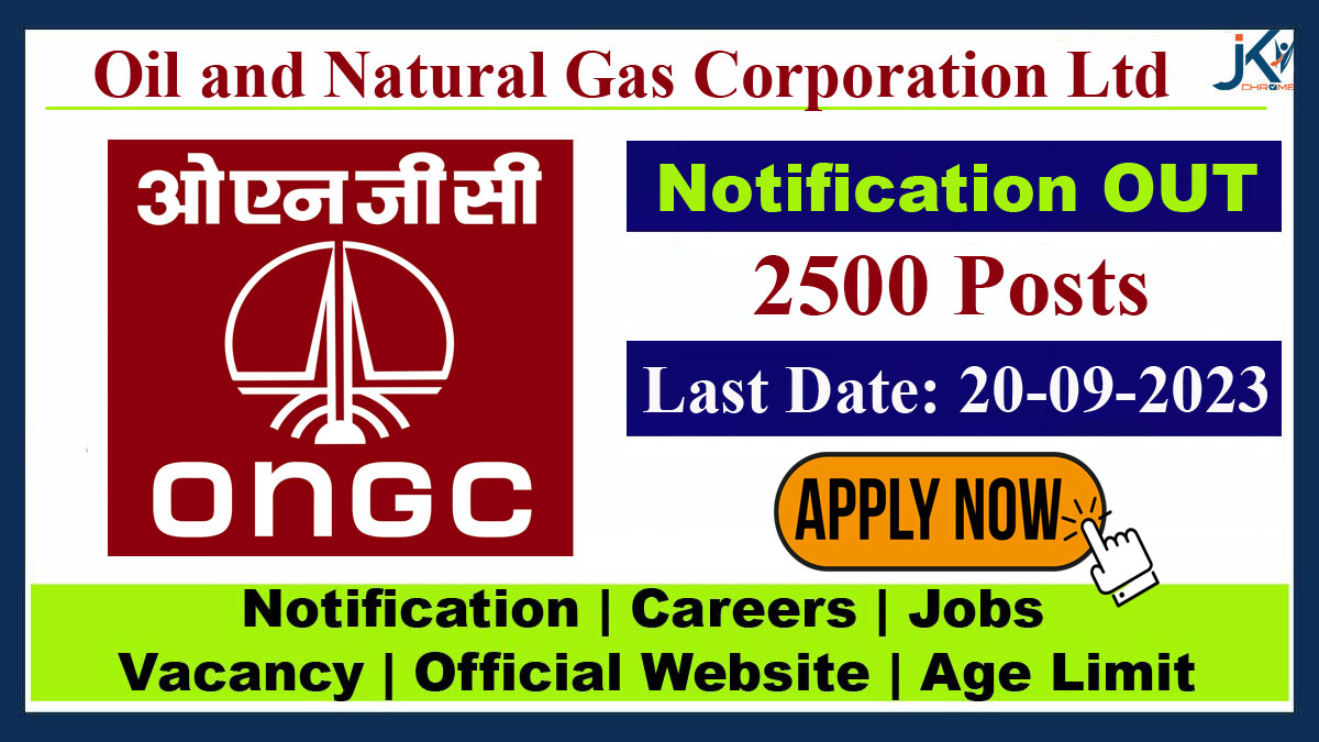 ONGC Apprentice Recruitment 2023, 2500 posts, Apply at ongcindia.com