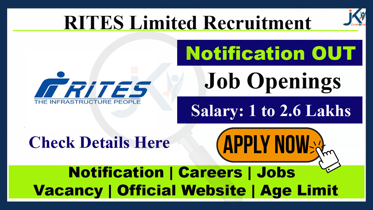 RITES Recruitment 2023, Apply Online for AGM Post