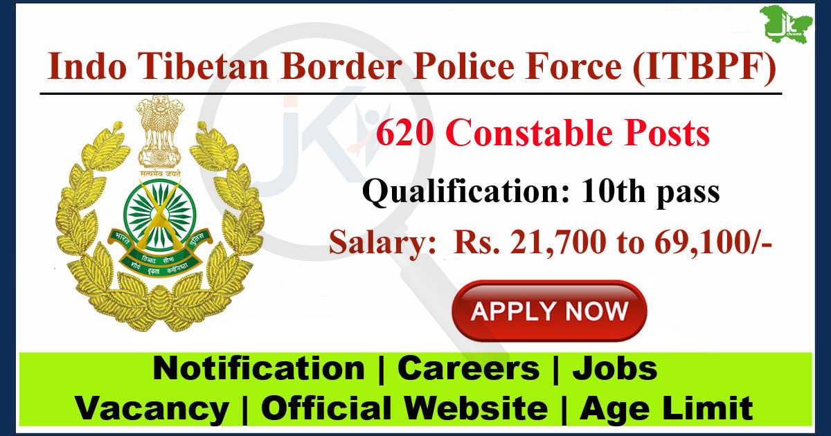 ITBP Constable GD Recruitment 2023 Notification for 620 Posts