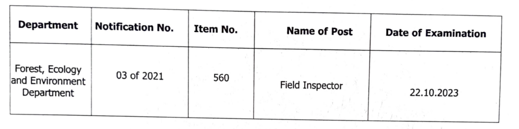 JKSSB Field Inspector Admit cards OUT, Exam Date is Oct 22