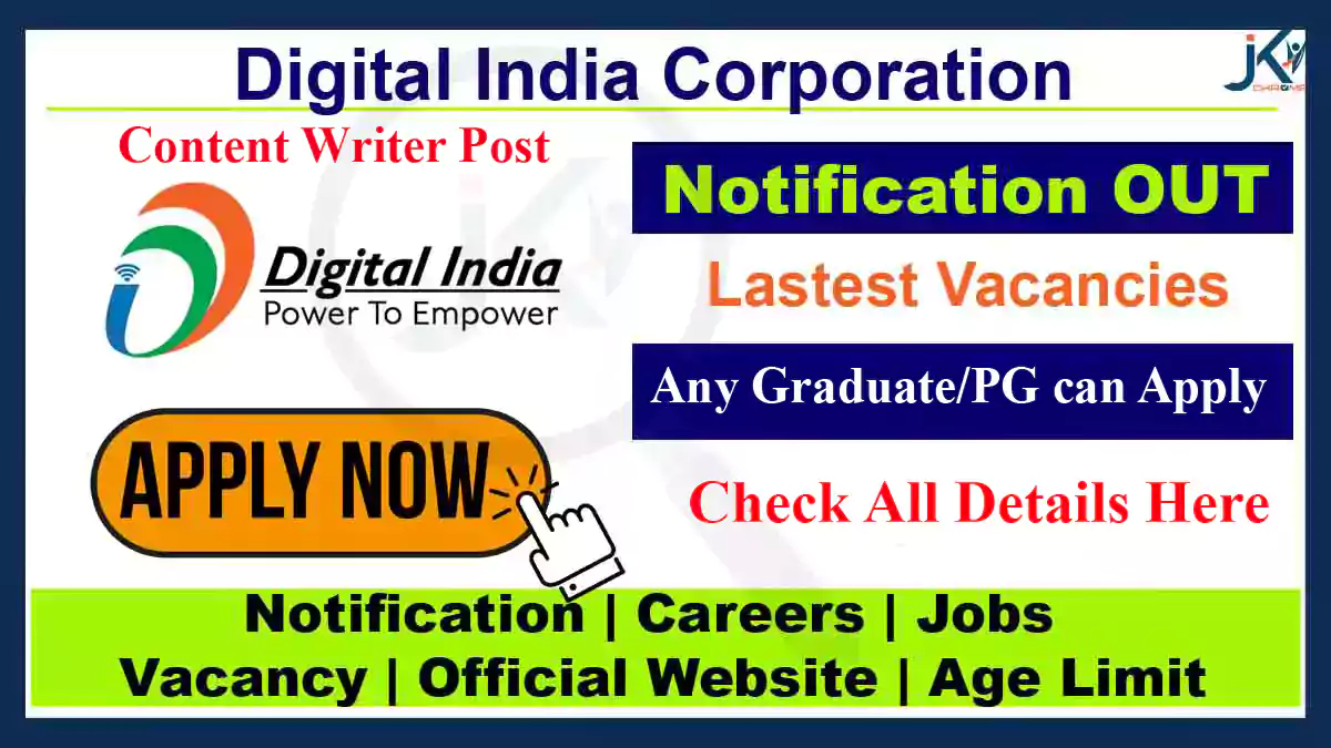 DIC Content Writer Vacancy Recruitment 2023, Apply Online