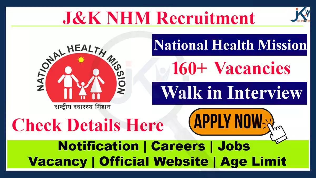 National Health Mission JKNHM Recruitment 2023 Notice, Walk-in-interview, 167 Vacancies
